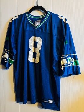 adidas Royal Blue Seattle Football Jersey with Green & White Accents